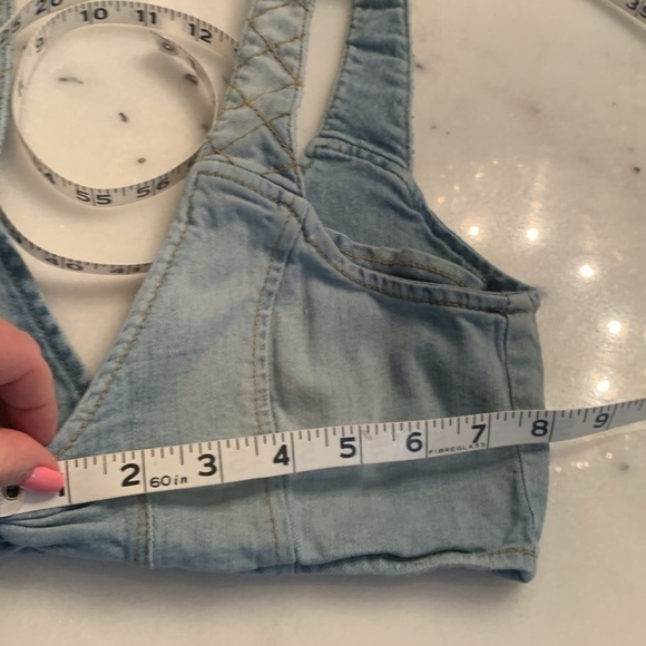Retrofête Willis Denim Jean Bra Bralette Top Small - Medium-Large (A/ B Cup) - Picture 9 of 13